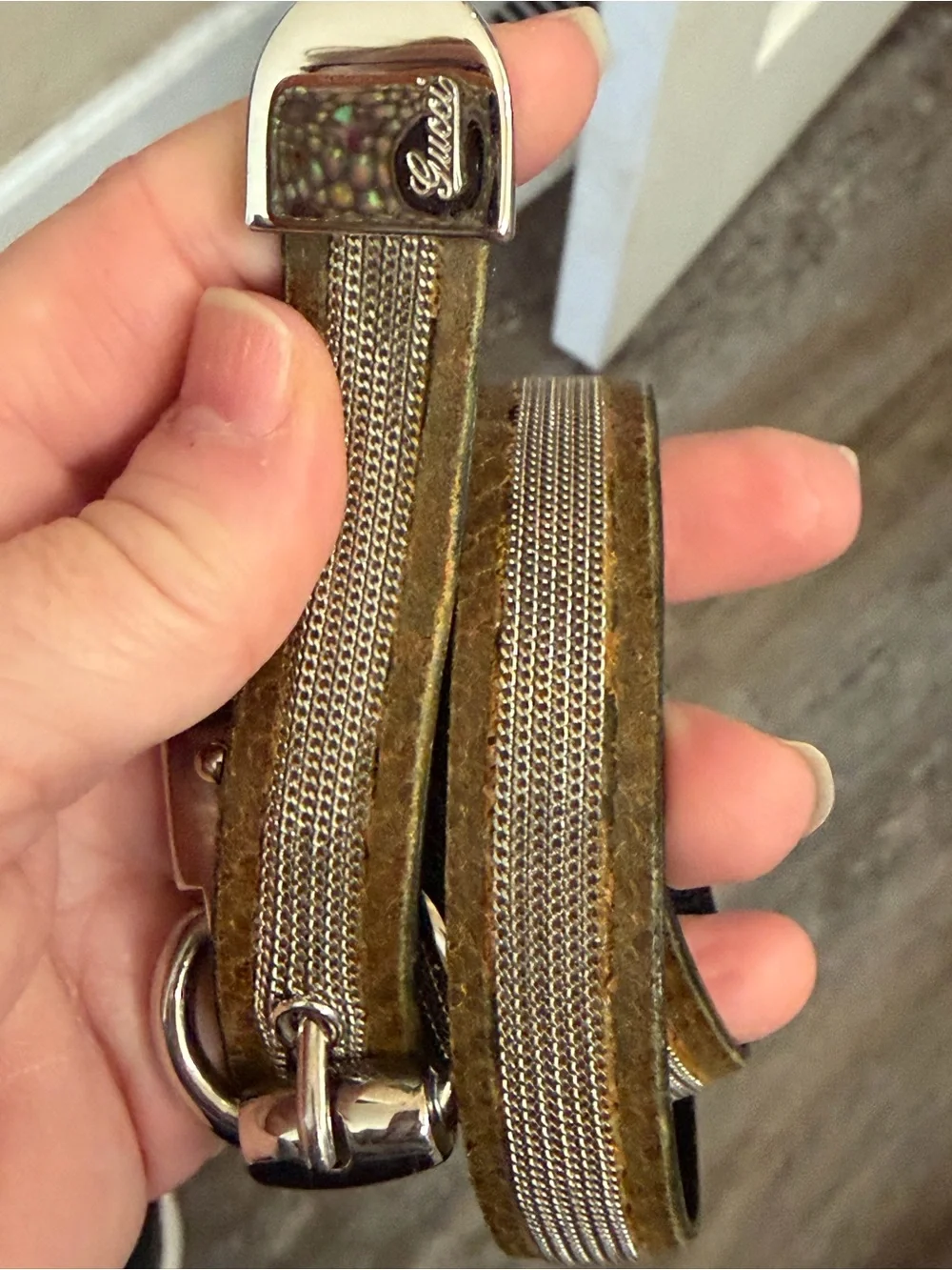Gucci brown leather